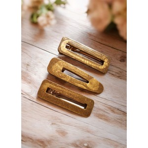Σετ 3 hair clips χρυσά
