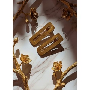 Σετ δυο hair clips χρυσα