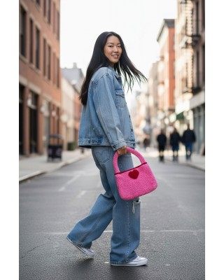 -ROSELYA- handmade bag fluffy
