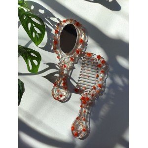 Χειροποίητο χτένα και καθρεφτάκι -LAMPYADA- 