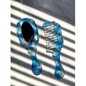 Χειροποίητα χτένα και καθρεφτάκι -NAIADA-