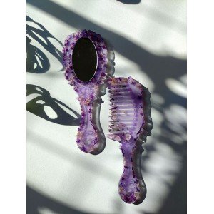 Χειροποίητα χτένα και καθρεφτάκι -NEFELYADA- 