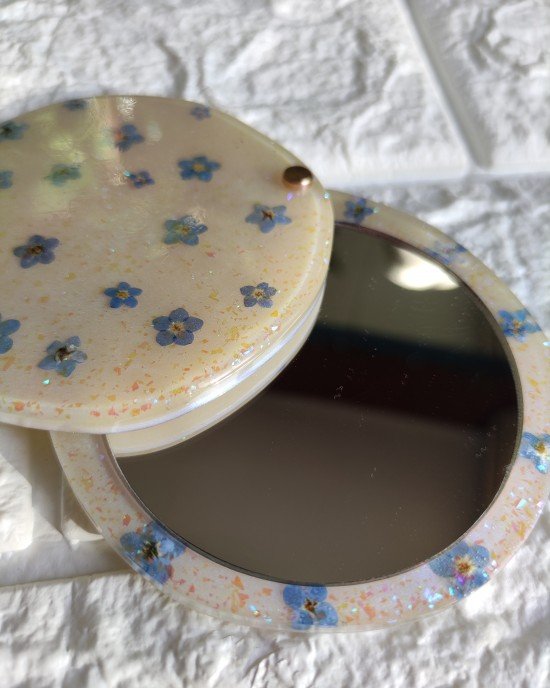 Χειροποίητο καθρεφτάκι -SIRELYA- Υγρό γυαλί