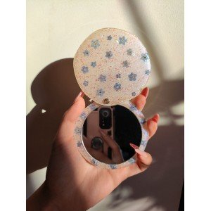 Χειροποίητο καθρεφτάκι -SIRELYA- Υγρό γυαλί