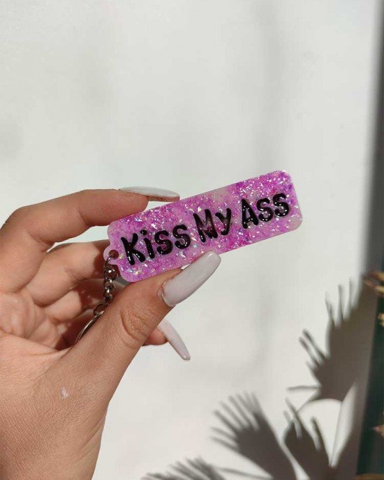 Χειροποίητο Μπρελόκ "Kiss MY Ass"