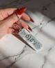 Χειροποίητο Μπρελόκ "DICK" Άσπρο & γκρί