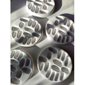 Χειροποίητος Δίσκος πορσελάνης -ORLENA- λευκό