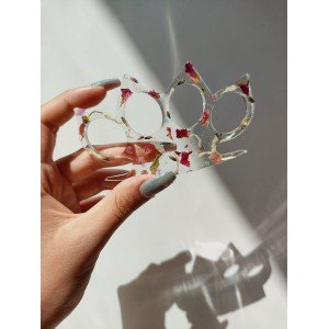 Χειροποίητη Ρητινογροθιά -FAYLISSE- με μύτες, από υγρό γυαλί