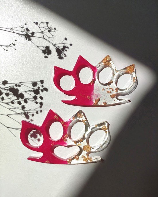 Χειροποίητη Ρητινογροθιά -ROZAVYN- με μύτες, από υγρό γυαλί