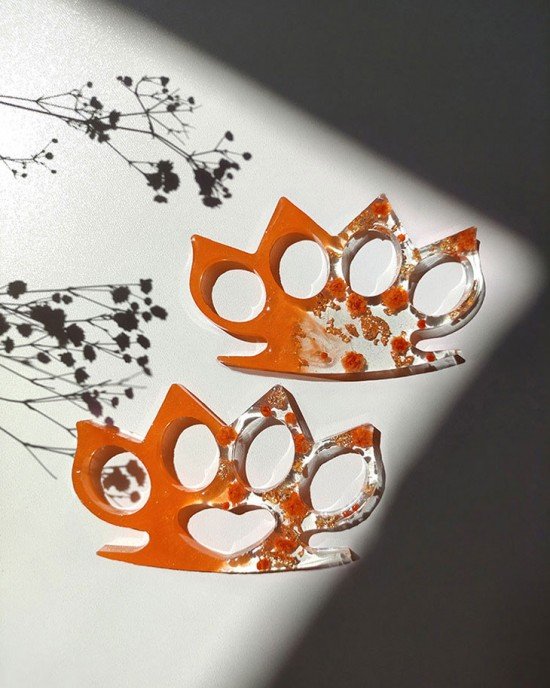 Χειροποίητη Ρητινογροθιά -AURELITH- με μύτες, από υγρό γυαλί