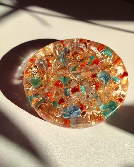 Χειροποίητος δίσκος - MELIORA - Υγρό γυαλί