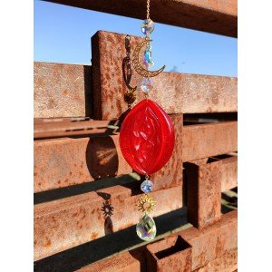 Χειροποίητο Suncatcher -BLOODY V- υγρό γυαλί