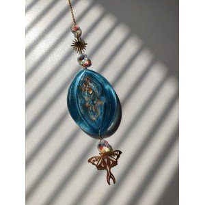 Χειροποίητο Suncatcher -RIVER V- υγρό γυαλί