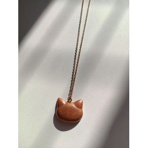 Χειροποίητο κολιέ -BRONZE CAT-