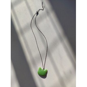 Χειροποίητο κολιέ -GREEN CAT- 