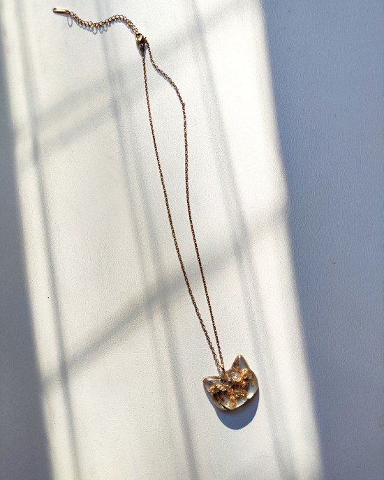 Χειροποίητο κολιέ -LAVENDER CAT- 