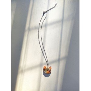 Χειροποίητο κολιέ -FLOWER CAT- 