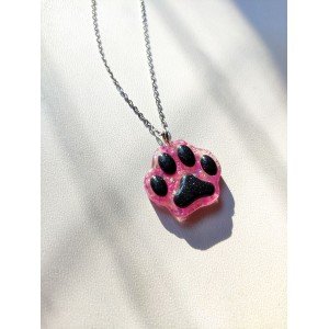 Χειροποίητο κολιέ -GLITTER PAW-