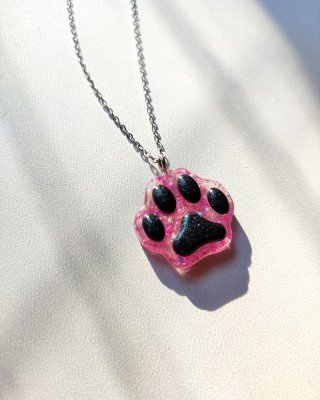 Χειροποίητο κολιέ -GLITTER PAW-