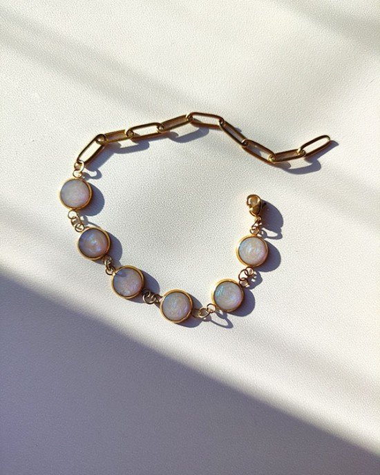 Χειροποίητο βραχιόλι -LUNIELLE- χρυσό