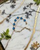 Χειροποίητο βραχιόλι -NYMELIA BLUE- Χρυσό