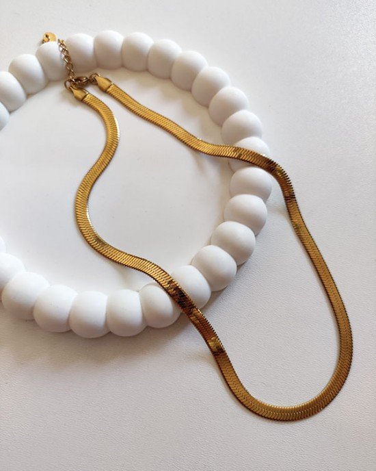 Αλυσίδα -GOLD SNAKE- Ανοξείδωτο ατσάλι