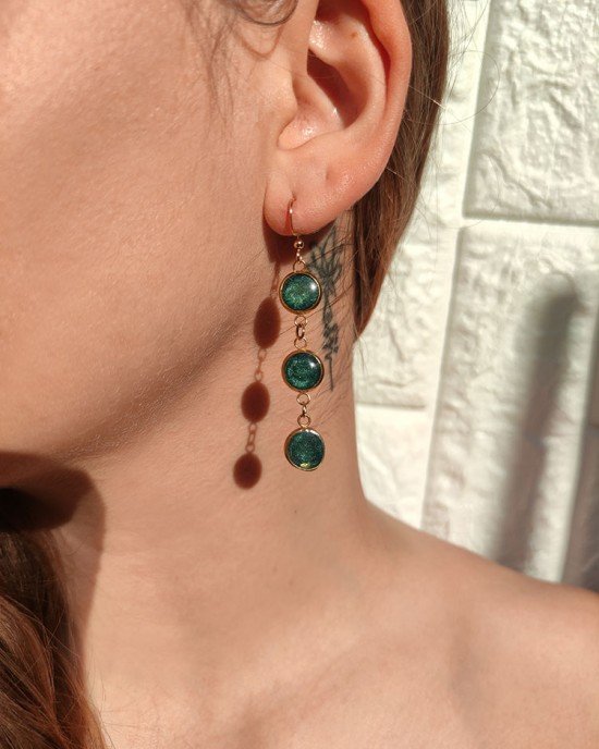 Χειροποίητα Σκουλαρίκια -ESMERIA- ανοξείδωτο ατσάλι