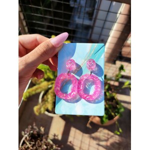 Χειροποίητα Σκουλαρίκια -GLITERA- υγρό γυαλί