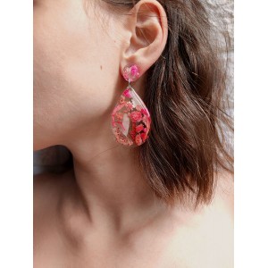 Χειροποίητα Σκουλαρίκια -LUMINA- υγρό γυαλί