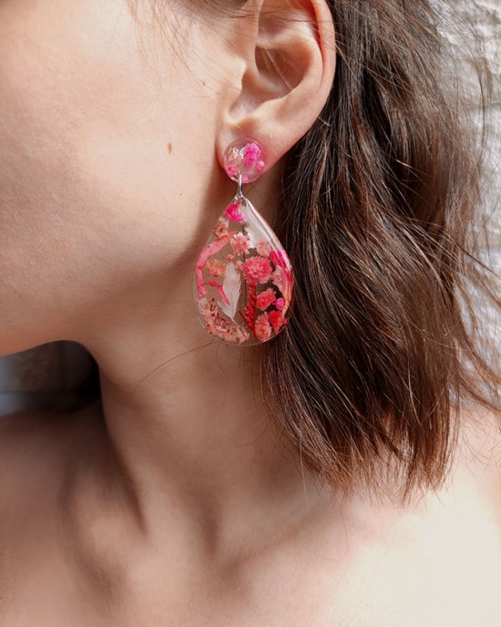 Χειροποίητα Σκουλαρίκια -LUMINA- υγρό γυαλί