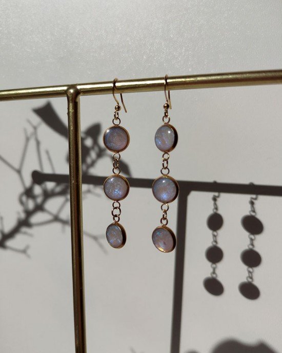 Χειροποίητα Σκουλαρίκια -LUNIELLE- ανοξείδωτο ατσάλι