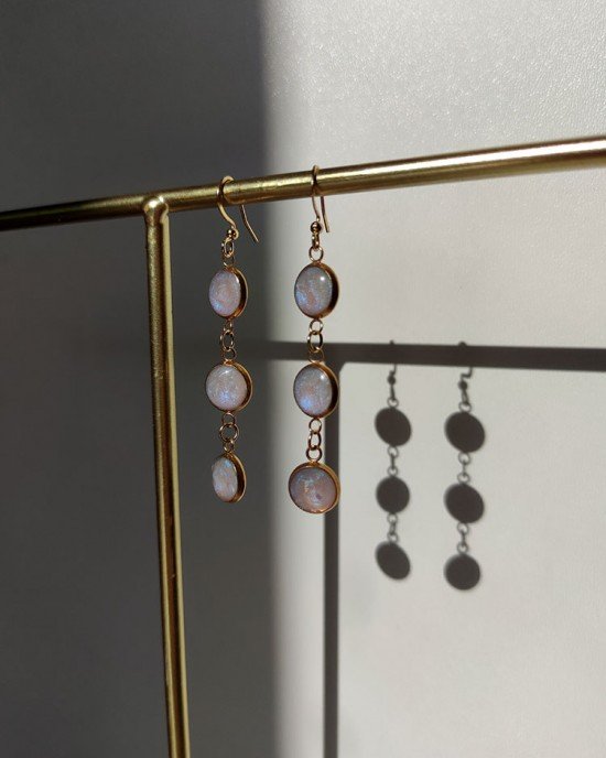 Χειροποίητα Σκουλαρίκια -LUNIELLE- ανοξείδωτο ατσάλι