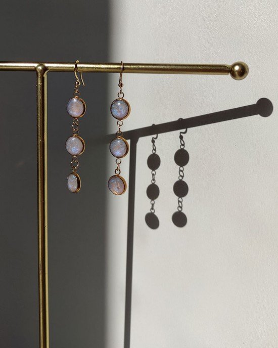 Χειροποίητα Σκουλαρίκια -LUNIELLE- ανοξείδωτο ατσάλι