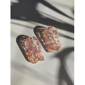 Χειροποίητα Σκουλαρίκια -RAYNA- υγρό γυαλί