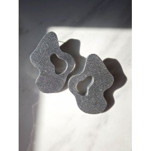 Χειροποίητα Σκουλαρίκια -SILVRA- υγρό γυαλί