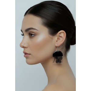 Χειροποίητα Σκουλαρίκια -TENEBRIA- υγρό γυαλί