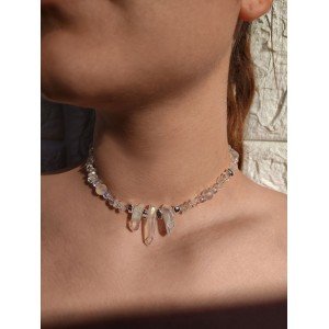 Χειροποίητο Κολιέ -AETHERIA- Διάφανος χαλαζίας