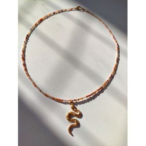 Χειροποίητο κολιέ -GOLD SNAKE- 