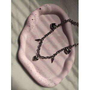 Χειροποίητο Κολιέ -IRON HEART- ανοξείδωτο ατσάλι