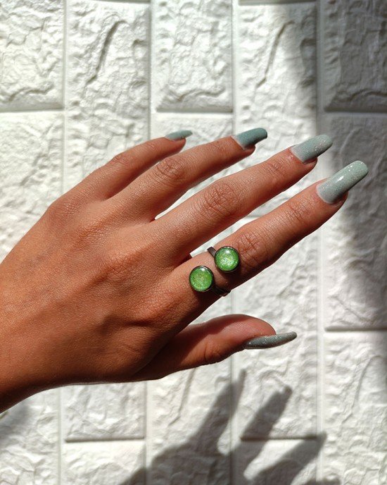 Χειροποίητο δαχτυλίδι -MOSS- ρυθμιζόμενο