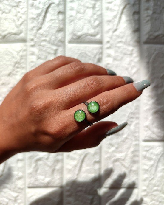 Χειροποίητο δαχτυλίδι -MOSS- ρυθμιζόμενο