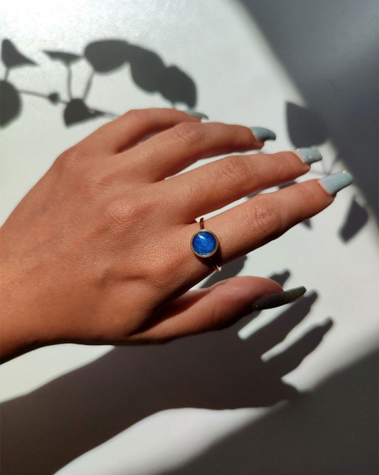 Χειροποίητο Δαχτυλίδι -OCEAN GOLD- ρυθμιζόμενο