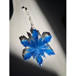 Μπλε χιονονιφάδα - υγρό γυαλί