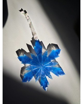 Μπλε χιονονιφάδα - υγρό γυαλί