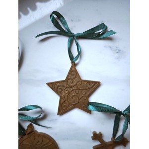 Σετ 4 στολίδια - ΧΡΥΣΟ ΧΡΩΜΑ- Υγρό γυαλί