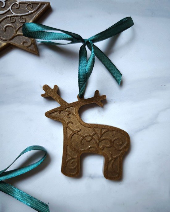 Σετ 4 στολίδια - ΧΡΥΣΟ ΧΡΩΜΑ- Υγρό γυαλί