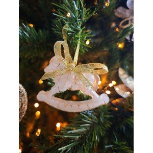 Χριστουγεννιάτικο στολίδι - Αλογάκι - Ρητίνη