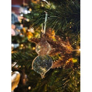 Σετ 4 στολίδια -ΔΙΑΦΑΝΟ GLITTER- Υγρό γυαλί