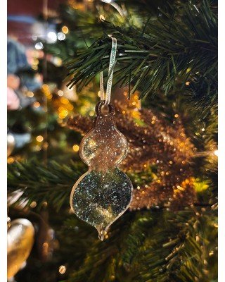 Σετ 4 στολίδια -ΔΙΑΦΑΝΟ GLITTER- Υγρό γυαλί