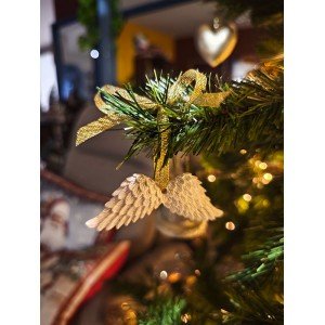 Χριστουγεννιάτικο στολίδι - Φτερά αγγέλου - Πορσελάνη